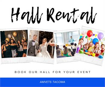 Hall Rental - Unit functions, weddings, fundraisers, birthday parties, business conferences! 