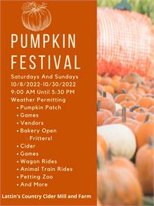 Pumpkin Festival at Lattin's Country Cider Mill and Farm