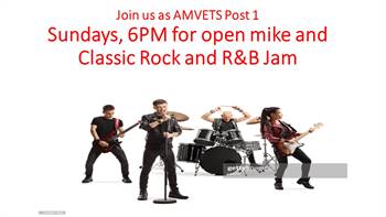 Open Mic Rock JAM with the Gatekeepers Sponsored by Squad 1 Sons of AMVETS