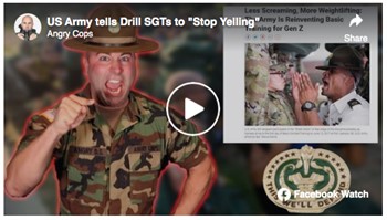 Let Me See Your War Face! Drill Sergeants Can't Yell Anymore?