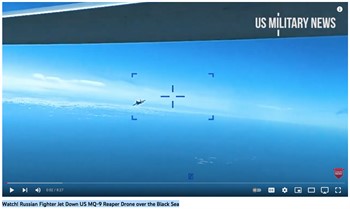 Watch! Russian Fighter Jet Down US MQ-9 Reaper Drone over the Black Sea