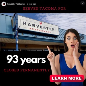 Harvester Restaurant Shuts Down Forever